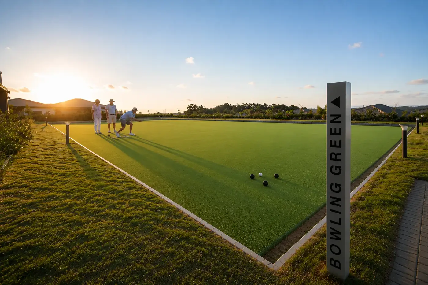 Bowls on the Capri Village bowling green