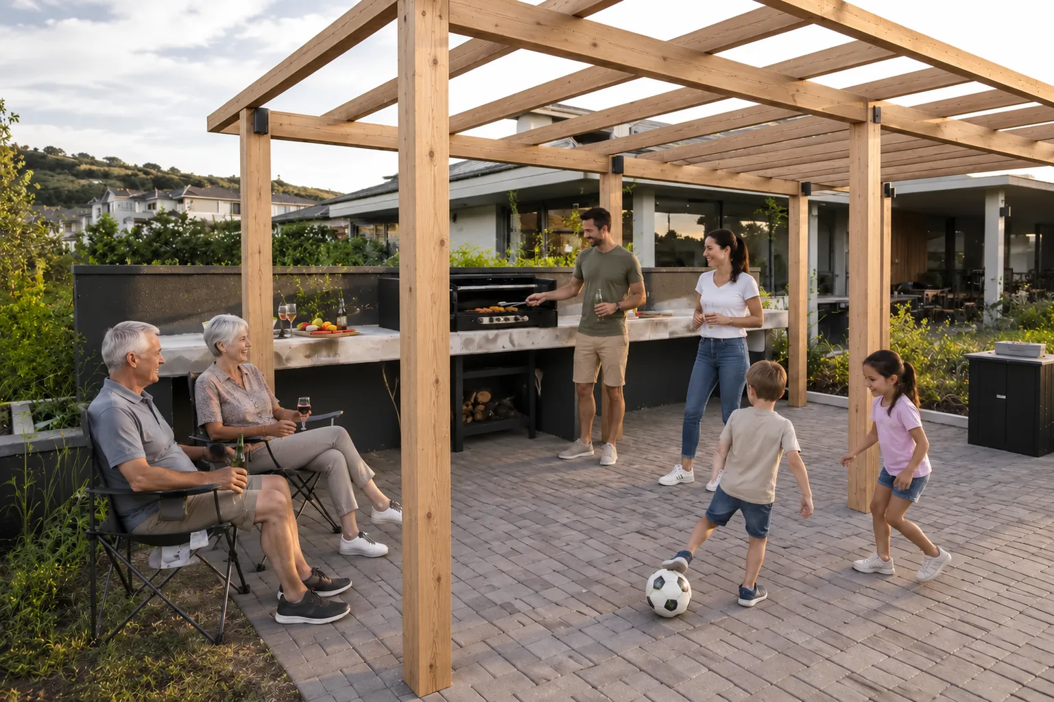 A family braai at Capri Village